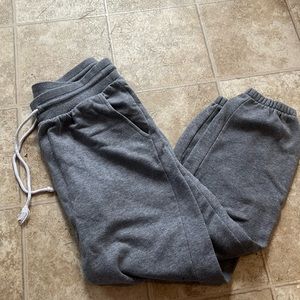 Target gray sweatpants; string tie, scrunched ankles